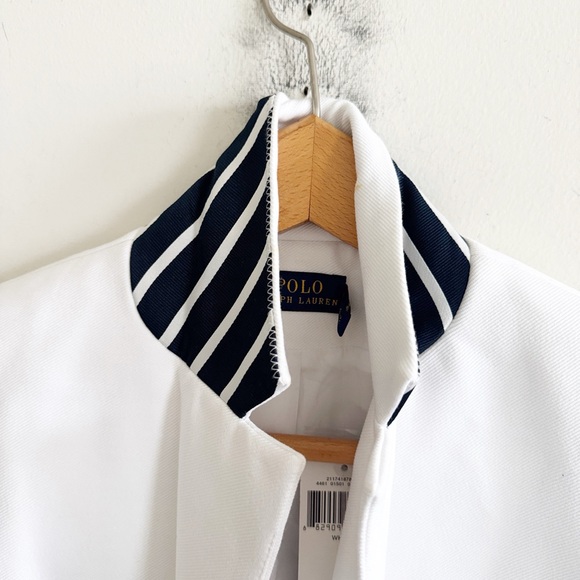 Polo Ralph Lauren monogram crest white blazer with silver buttons Size 2 NWT - Picture 7 of 10